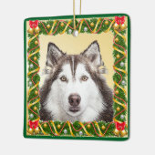 Dog Haustier Foto Vorlage Weihnachtsbaum Ornament (Links)