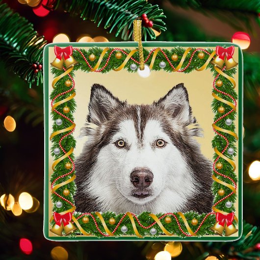Dog Haustier Foto Vorlage Weihnachtsbaum Ornament