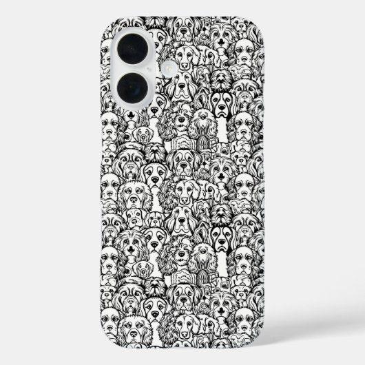Dog Head Muster Phone Case (Rückseite)