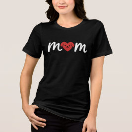 Dog Heart Mom Minimalist Love Tri-Blend Shirt