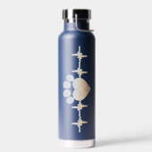 Dog HeartBeat Navy Blue Trinkflasche (Links)