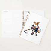 Dog Hockey Player Planer (Anzeige)