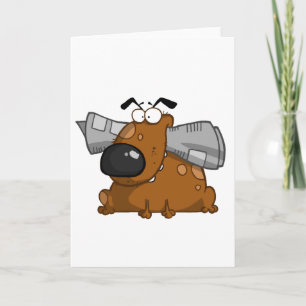 Dog-Hold-Zeitung in Mund Karte