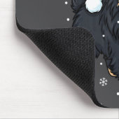 Dog Holiday Meranian Dog Santa Illustration - Fluf Mousepad (Ecke)