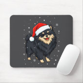 Dog Holiday Meranian Dog Santa Illustration - Fluf Mousepad (Mit Mouse)