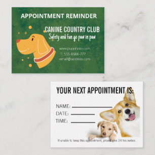 Dog Hotel Business Termin Karte