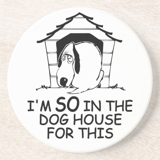 DOG HOUSE benutzerdefinierter Untersetzer (Vorne)