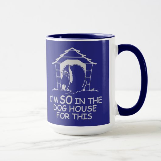 DOG HOUSE Tasse - wählen Sie Stil & Farbe (Rechts)