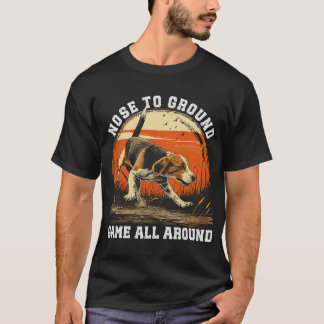 Dog Hunter Nose To Ground Beagle Hunting T-Shirt