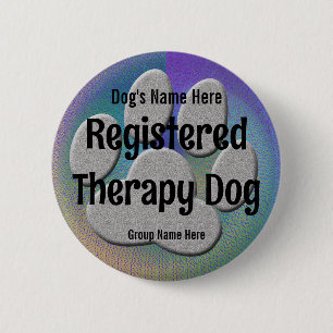 Dog ID - lila blau Button