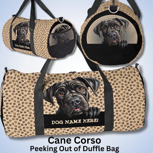 Dog Ihren Namen hinzufügen, Cane Corso Duffle Bag