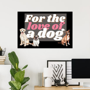 Dog-Illustration mit inspirierendem Pet-Angebot Poster