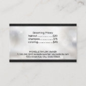 Dog in Bathtub | Grooming | Leather Visitenkarte (Rückseite)