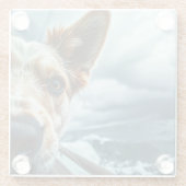 Dog in Bed of RV Glasuntersetzer (Rückseite)