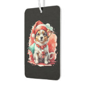 Dog in Christmas Hat - Christmas Tale Oversized T- Autolufterfrischer (Links)