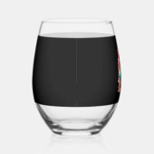 Dog in Christmas Hat - Christmas Tale Oversized T- Weinglas Ohne Stiel (Rechts)