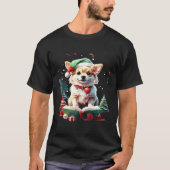 Dog in Christmas Hat with Books - A Perfect Christ T-Shirt (Vorderseite)