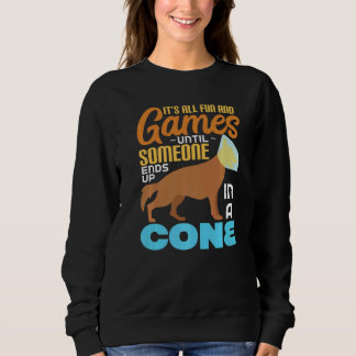 Dog In Cone Veterinarian   Sweatshirt