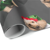 Dog in Elf Kostüm Geschenkpapier (Rolleneckpunkt)