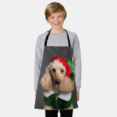 Dog in Elf Kostüm Schürze (Getragen)