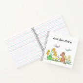 Dog in Flower Garden Notizblock (Innenseite)