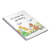 Dog in Flower Garden Notizblock (Rechte Seite)