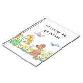 Dog in Flower Garden Notizblock (Linke Seite)