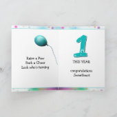 Dog in Party Hat Birthday Karte (Innenseite)