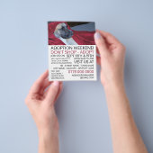 Dog in Red Blanket, Pet Adoption Event Advertising Flyer (Gruppe)