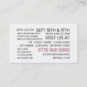 Dog in Red Blanket, Pet Adoption Event Advertising Visitenkarte (Rückseite)