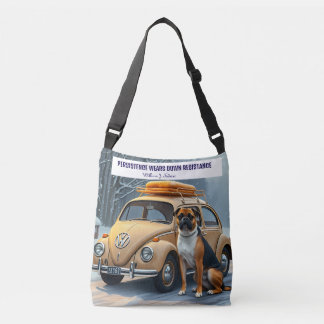 Dog in Snow Bread toast on the Roof Tragetaschen Mit Langen Trägern