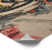 Dog in Space Print Soviet Space Poster Belka (Ecke)