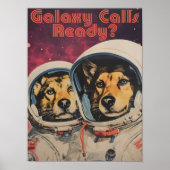 Dog in Space Print Soviet Space Poster Belka (Vorne)