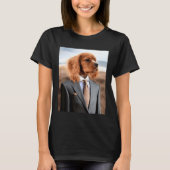Dog In Suit And Tie English Cocker Spaniel Mbassp T-Shirt (Vorderseite)