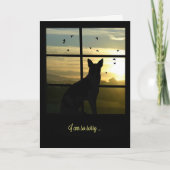 Dog in Window Dog Sympathy Card Karte (Vorderseite)
