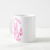 Dog Is Friendly I Am Not - German Shepherd Dog Fun Kaffeetasse (Vorderseite Links)