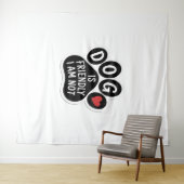 Dog Is Friendly I Am Not Wandteppich (Beispiel (Horizontal))