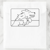 Dog Joy Rechteckiger Aufkleber (Tasche)