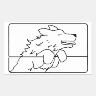 Dog Joy Rechteckiger Aufkleber