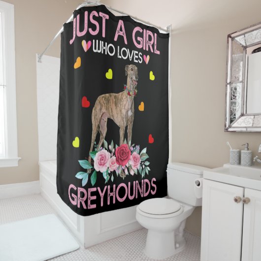 Dog Just A Girl Who Loves Greyhounds Duschvorhang (Beispiel)