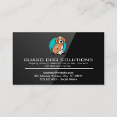 Dog-K9-Logo | Business Card für das Schwarze Gloss Visitenkarte (Rückseite)