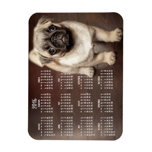 Dog-Kalender 2016 Foto Small Magnet 3x4 (Vertikal)