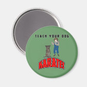Dog Karate 4 Magnet (Vorderseite/Rückseite)
