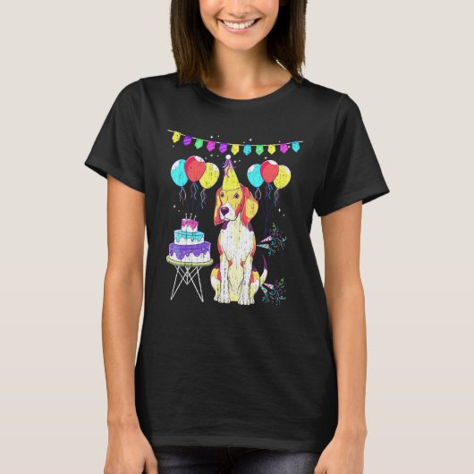 Dog  Kids Birthday Cake Dog Owner Pet Animal Beagl T-Shirt (Vorderseite)