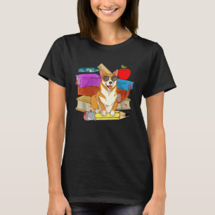 Dog Kids School Student Sonnenbrille Niedlich Corg T-Shirt
