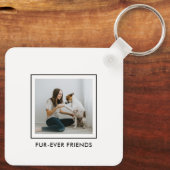 Dog Kisses Editable Color Dog Lover Schlüsselanhän Schlüsselanhänger (Rückseite)