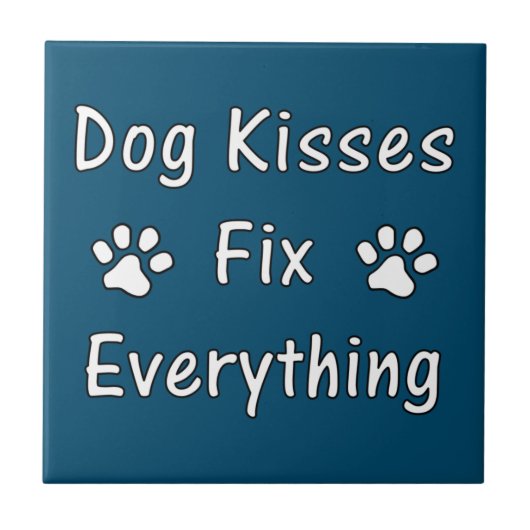 Dog Kisses Fix Alles Fliese (Vorderseite)