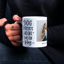 Dog Kisses heilen alles Custom Foto Tasse