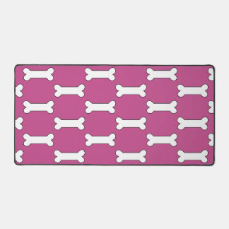 Dog Knochen Design Muster rosa Hintergrund Schreibtischunterlage