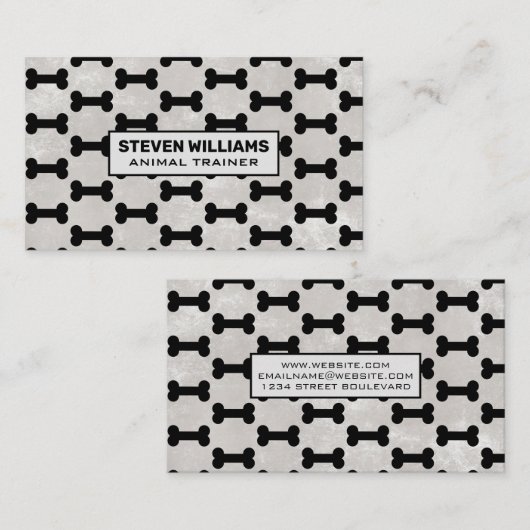 Dog-Knochen-Muster Visitenkarte (Vorne/Hinten)